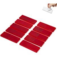 TAEUTO 10 x Catadioptrico Rectangulares Rojo Adhesivo- Catadioptrico Rectangulares Adhesivo Remolque- Reflectores…